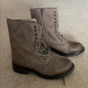 Steve Madden Tropa2-0 Stone Leather combat boots